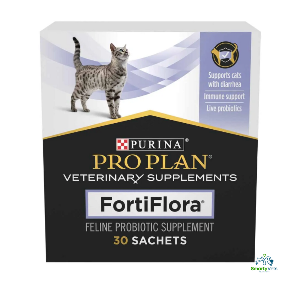 Purina Pro Plan Veterinary Diets FortiFlora Powder Digestive Supplement for Cats: 1 Box (30 Packets)