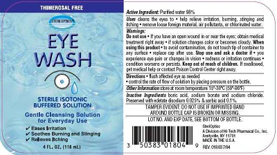 Eye Irrigating Solution 4 oz Bottle